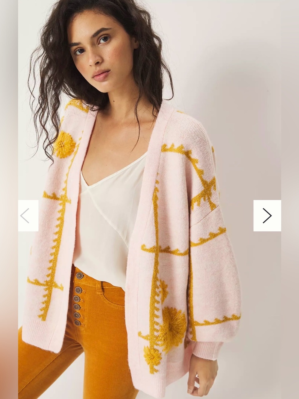 Anthropologie Catherine Floral Shine Cardigan Sz One Size